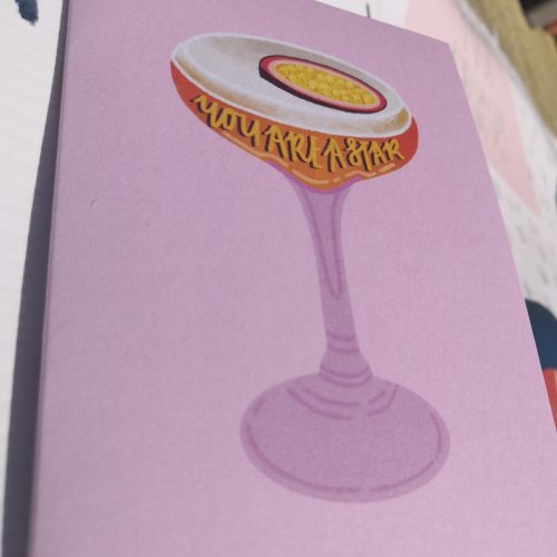 A pink card with a pornstar martini in the middle, which reads "you are a star" in the top of the glass where the passionfruit sits. Printed onto recycled paper, accompanied by a recycled envelope and compostable bag, to make sure it stays safe on its way to you! On the back, there is the A Little Bit of Hope logo, and a recipe for a pornstar martini cocktail. This card costs £2.50 including postage and packaging from the A Little Bit of Hope Shop on Etsy - you can get 4 for the price of 3 too!
